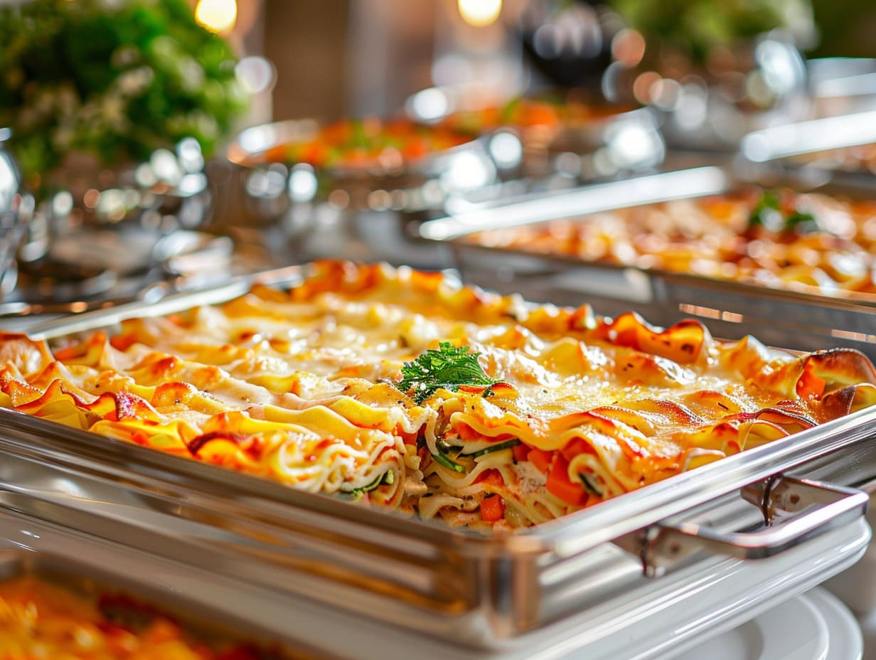 Buffet mit Speisen