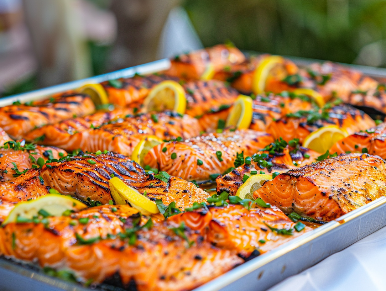 Gegrilltes Lachsfilet