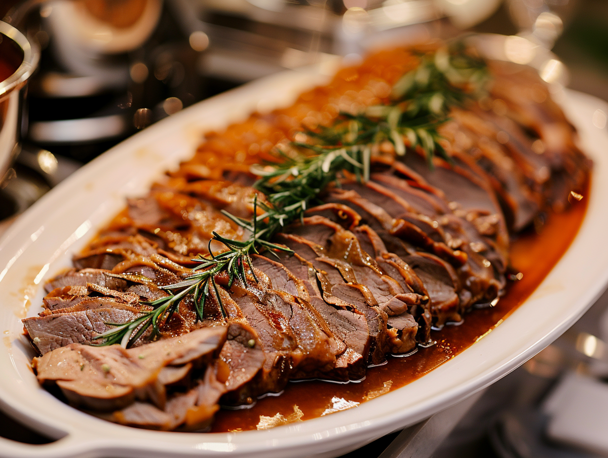 Rinderbraten mit Bratensauce