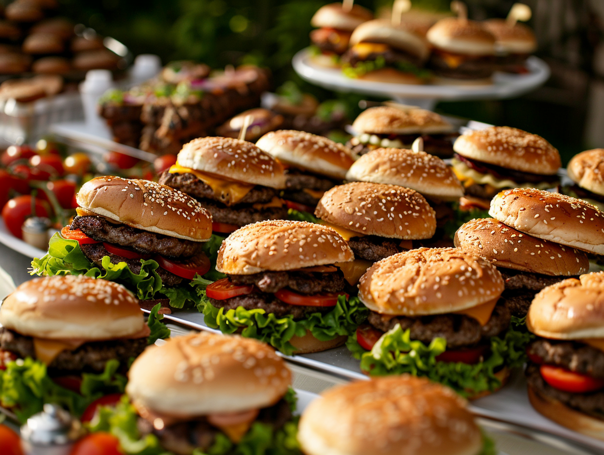 BBQ-Burger mit frischen Toppings