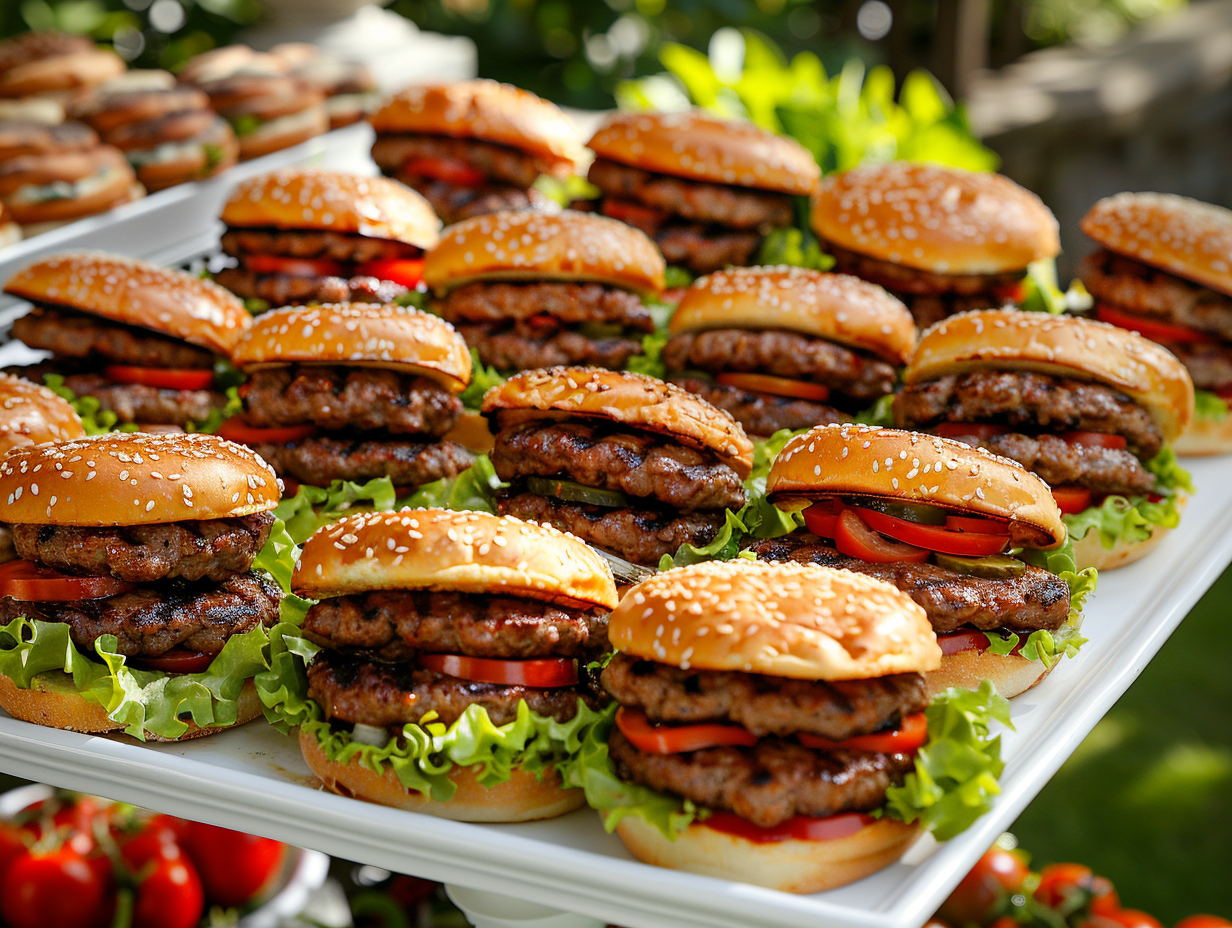 BBQ-Burger mit frischen Toppings
