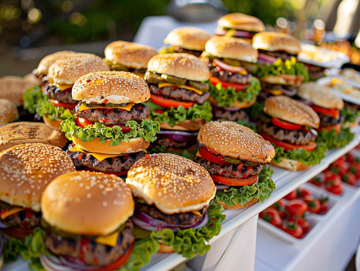 BBQ-Burger mit frischen Toppings