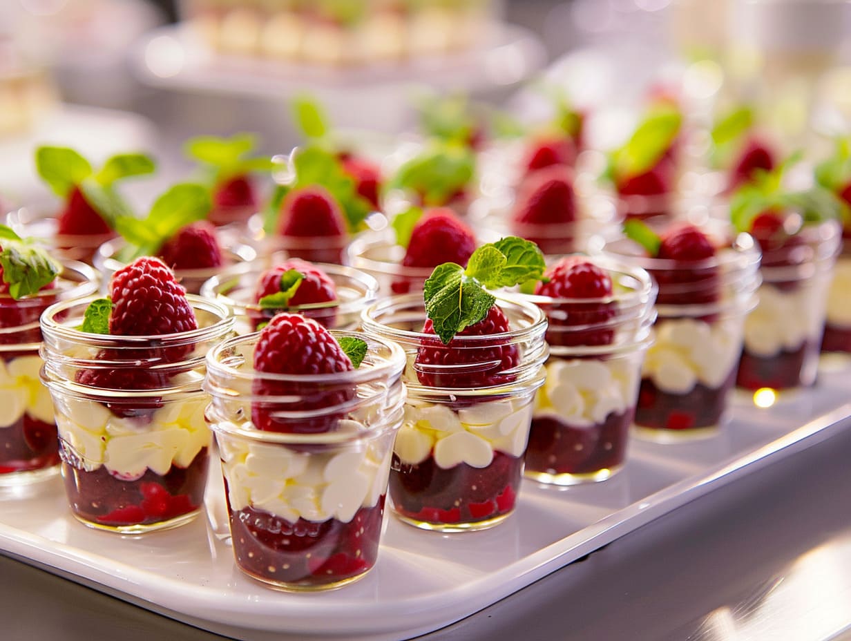 Mascarponecreme mit Himbeeren