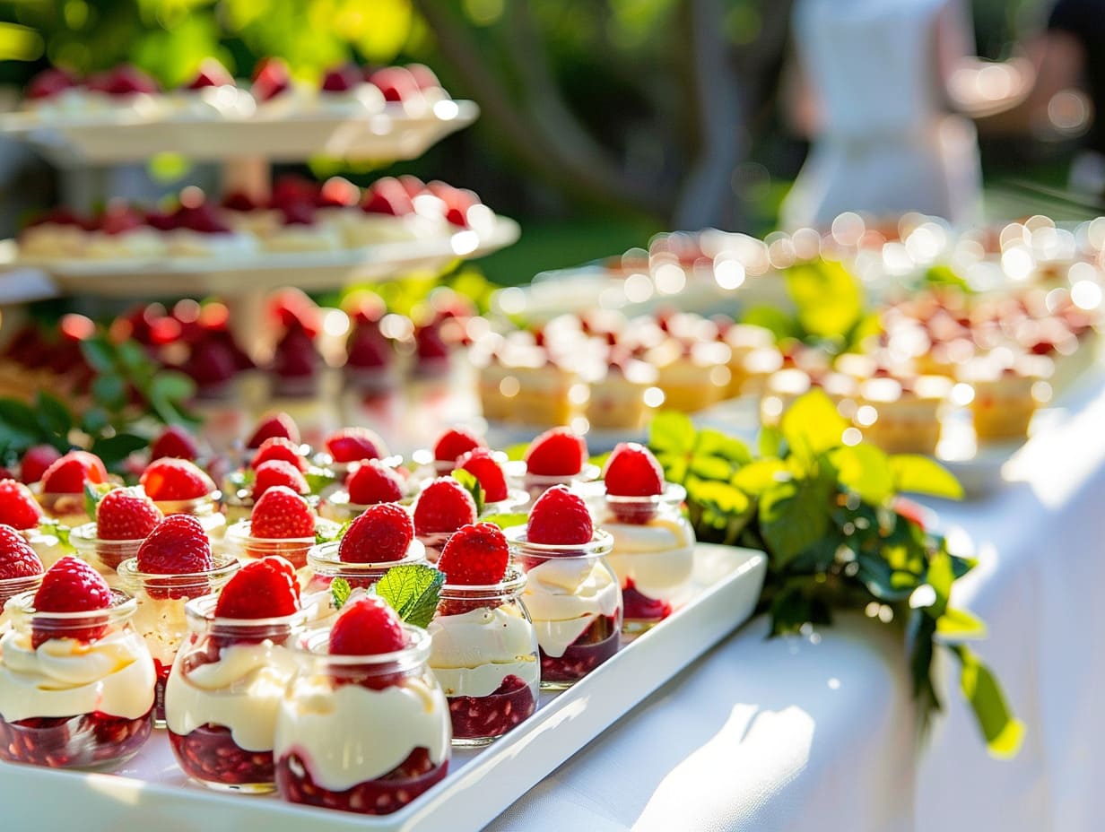 Mascarponecreme mit Himbeeren