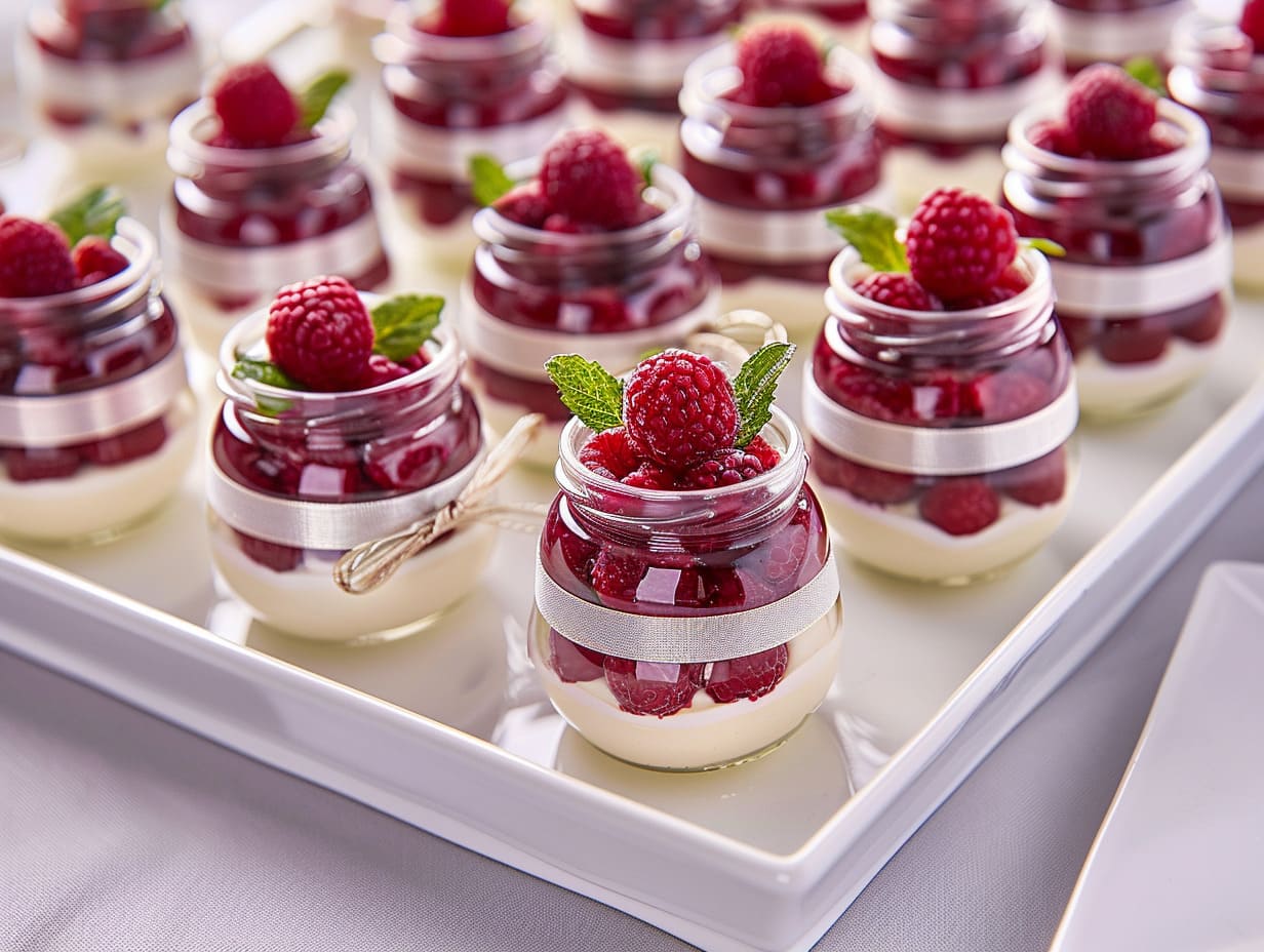 Mascarponecreme mit Himbeeren