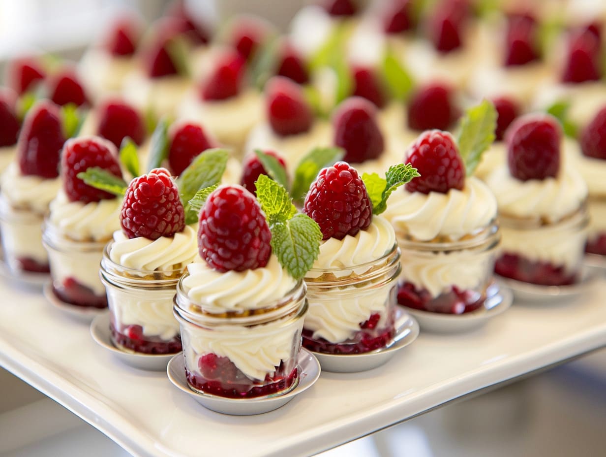 Mascarponecreme mit Himbeeren