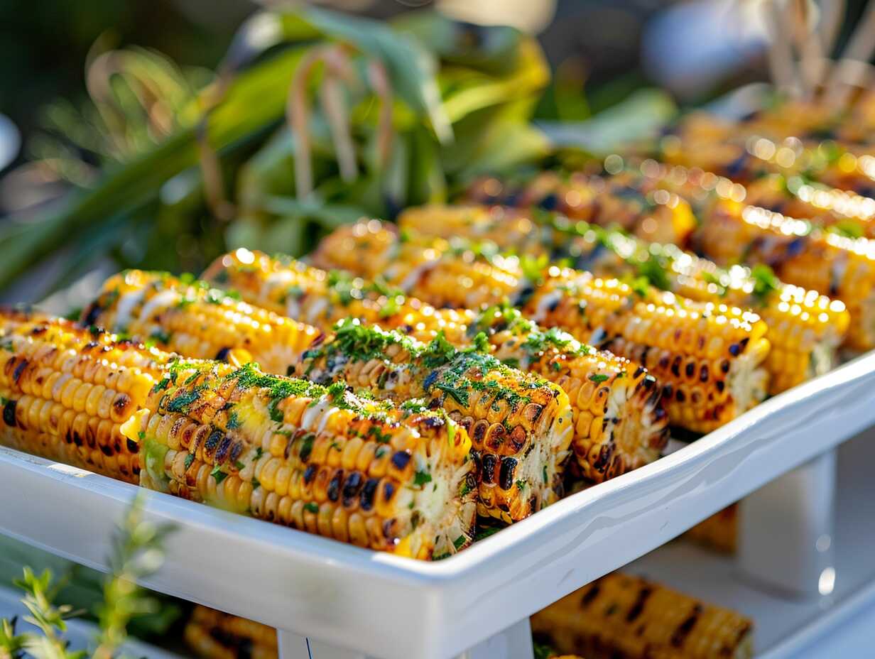 Maiskolben mit Kräuterbutter