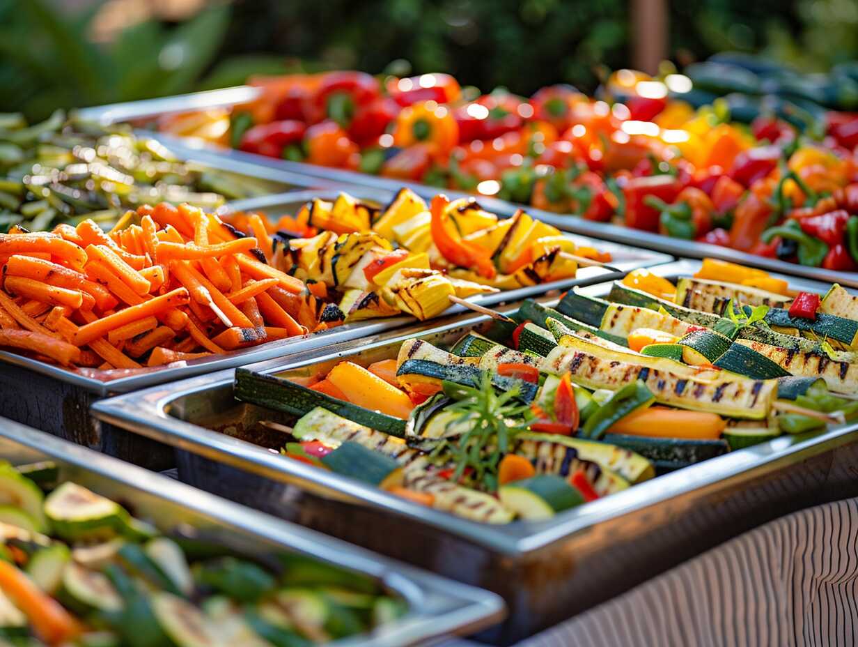Gegrillte Gemüsesticks