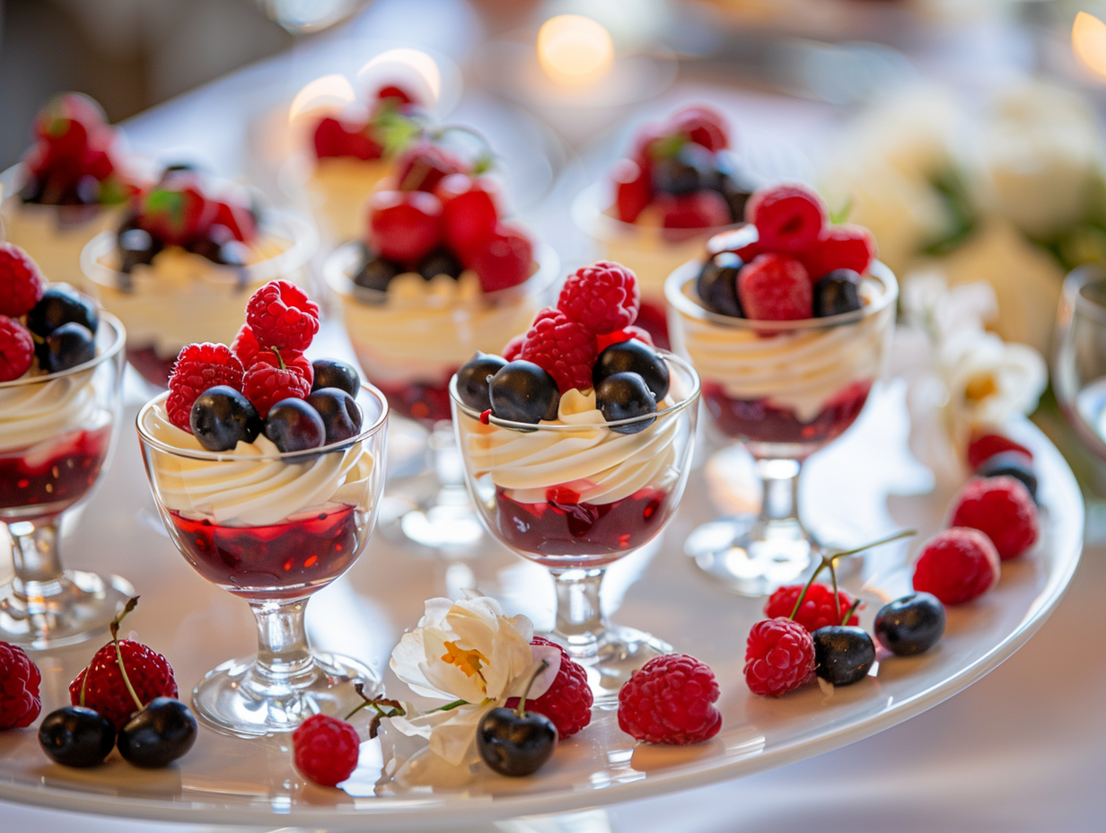 Rote Grütze mit Vanillecreme