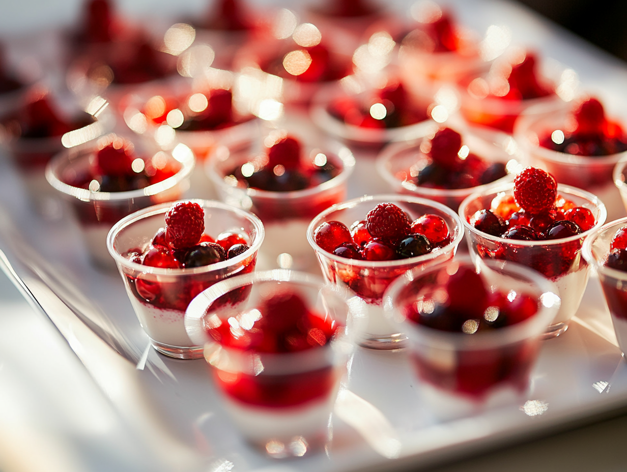Rote Grütze mit Vanillecreme
