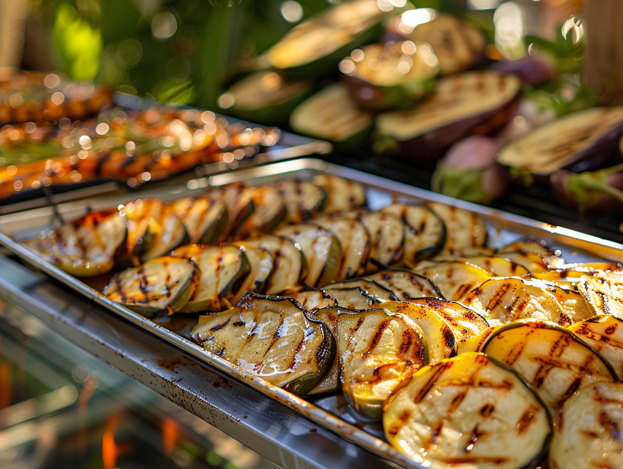 Gegrillte Auberginenscheiben