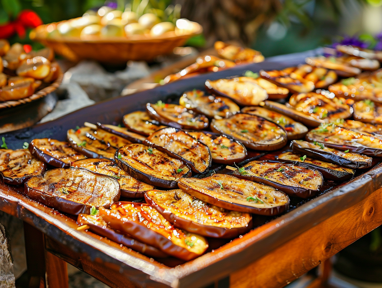 Gegrillte Auberginenscheiben