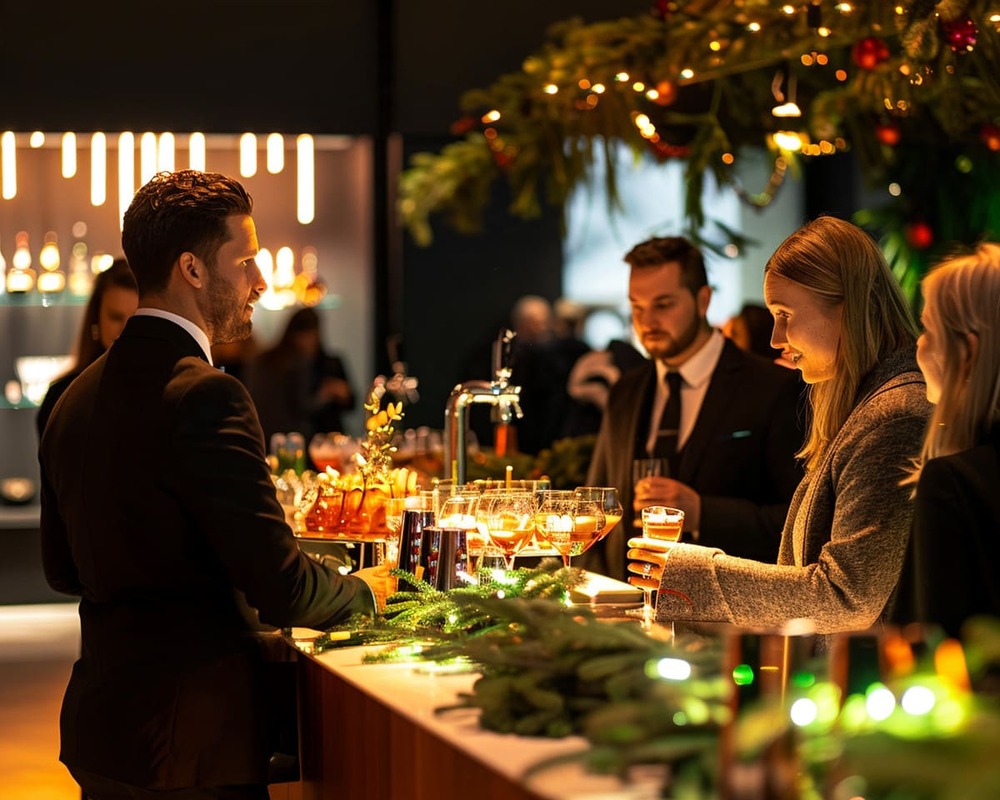 Christmas Premium Party Firmenweihnachtsfeier in Hamburg und Umgebung mit Weihnachtsbar, Barpersonal, Lichttechnik und Eventplanung