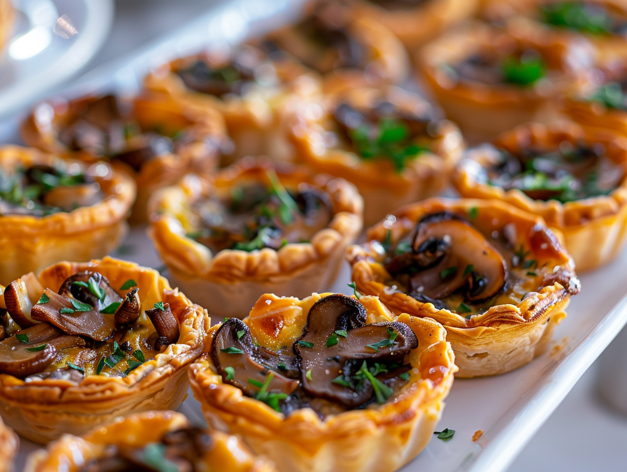 Mini-Quiche mit Pilz-Knoblauch-Petersilie