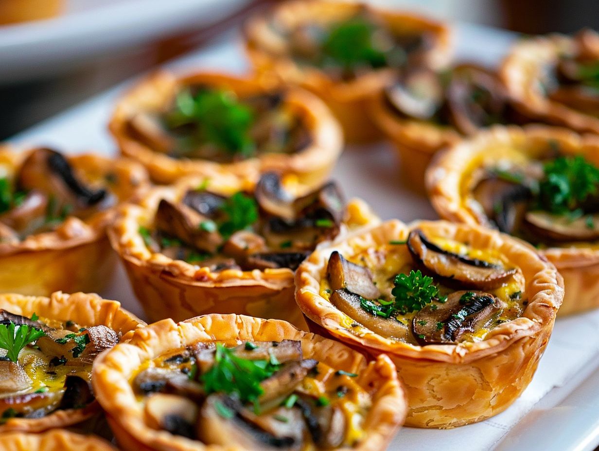 Mini-Quiche mit Pilz-Knoblauch-Petersilie