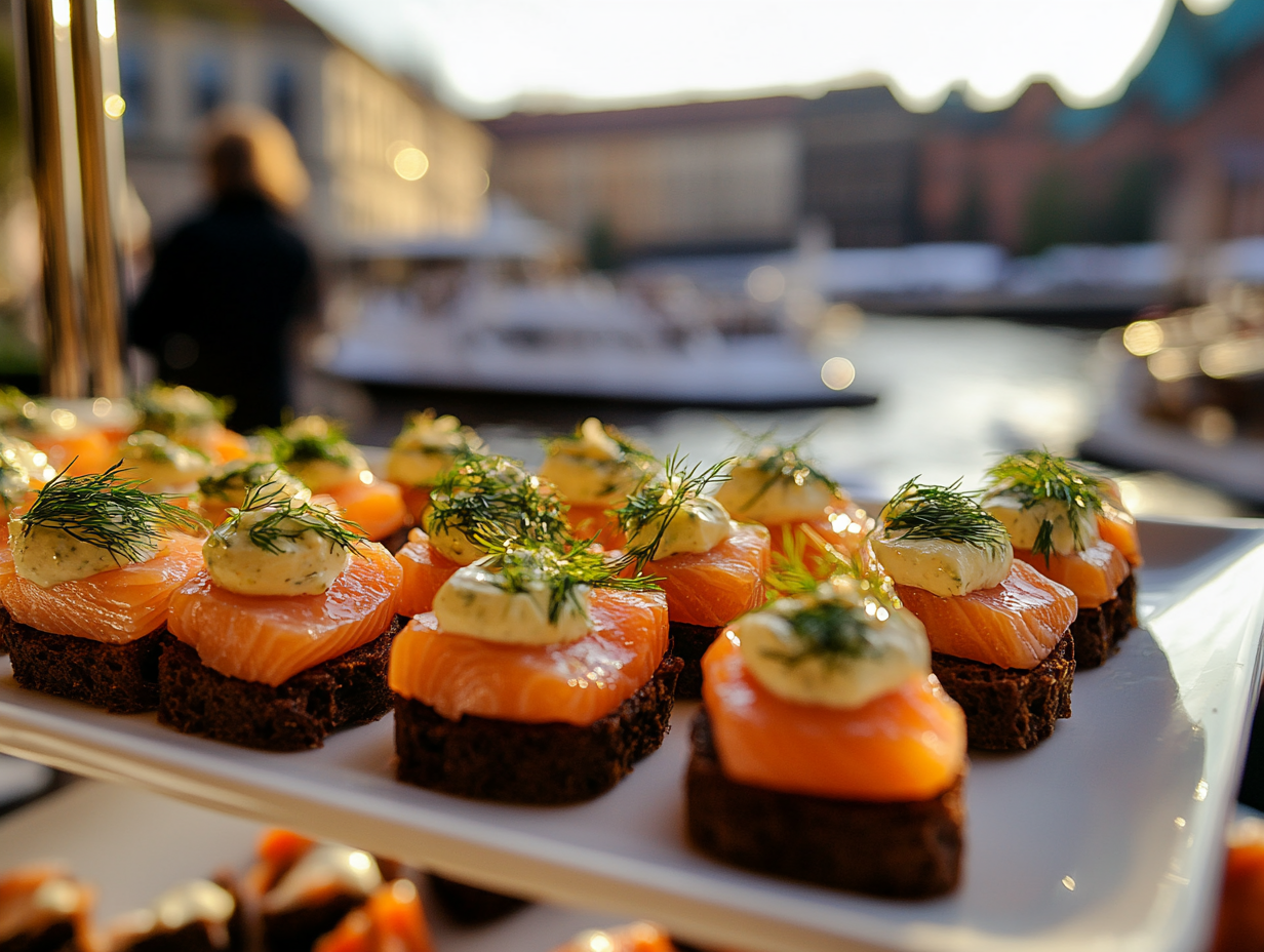 Canapés mit Räucherlachs