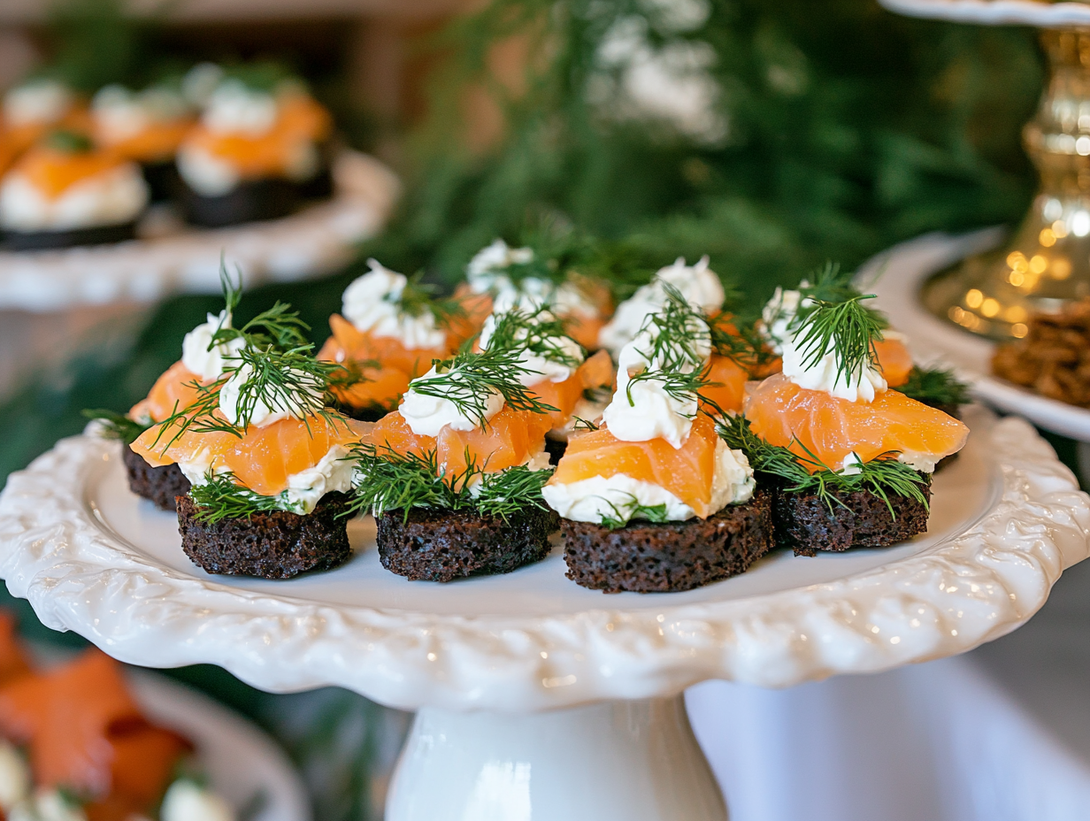 Canapés mit Räucherlachs