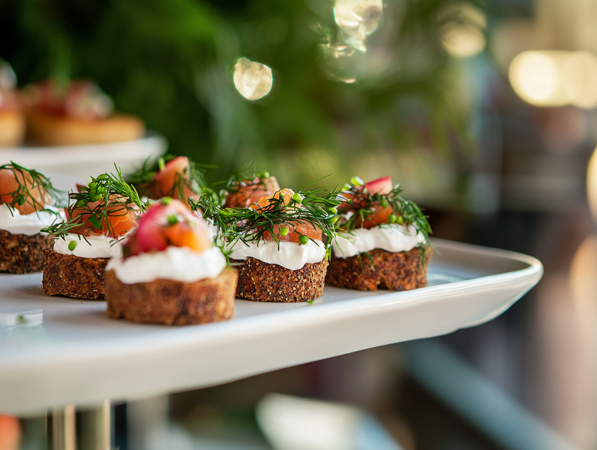Canapés mit Räucherlachs