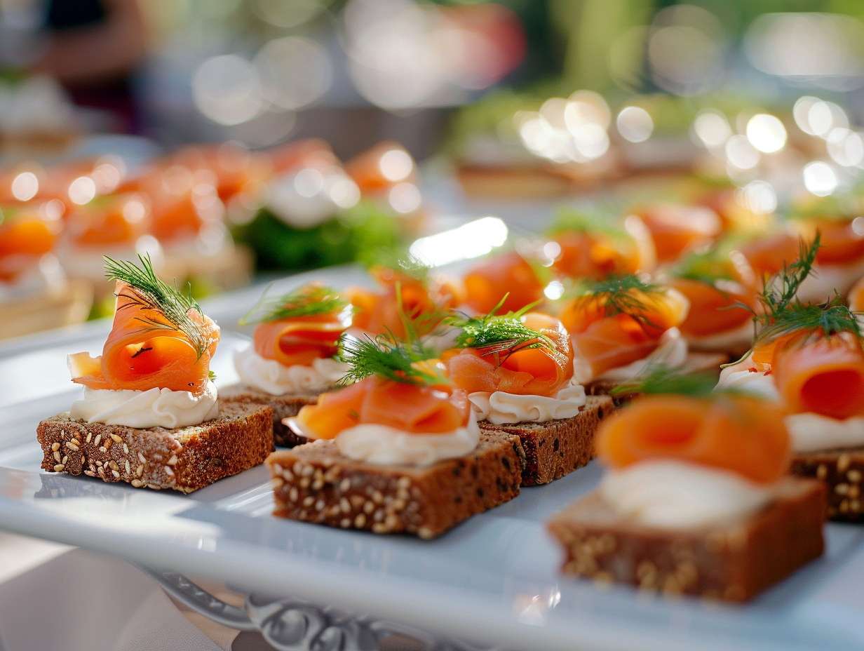 Canapés mit Räucherlachs