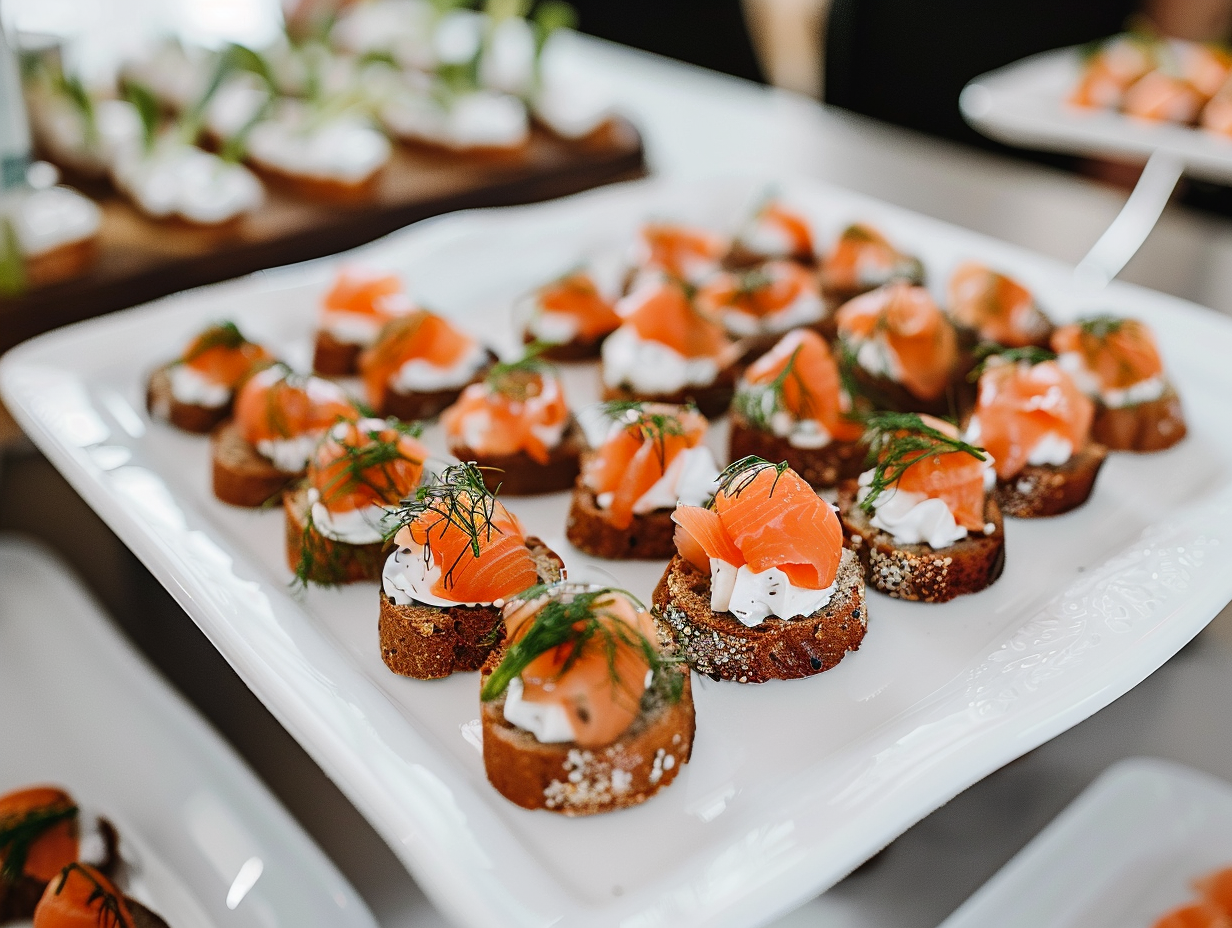 Canapés mit Räucherlachs