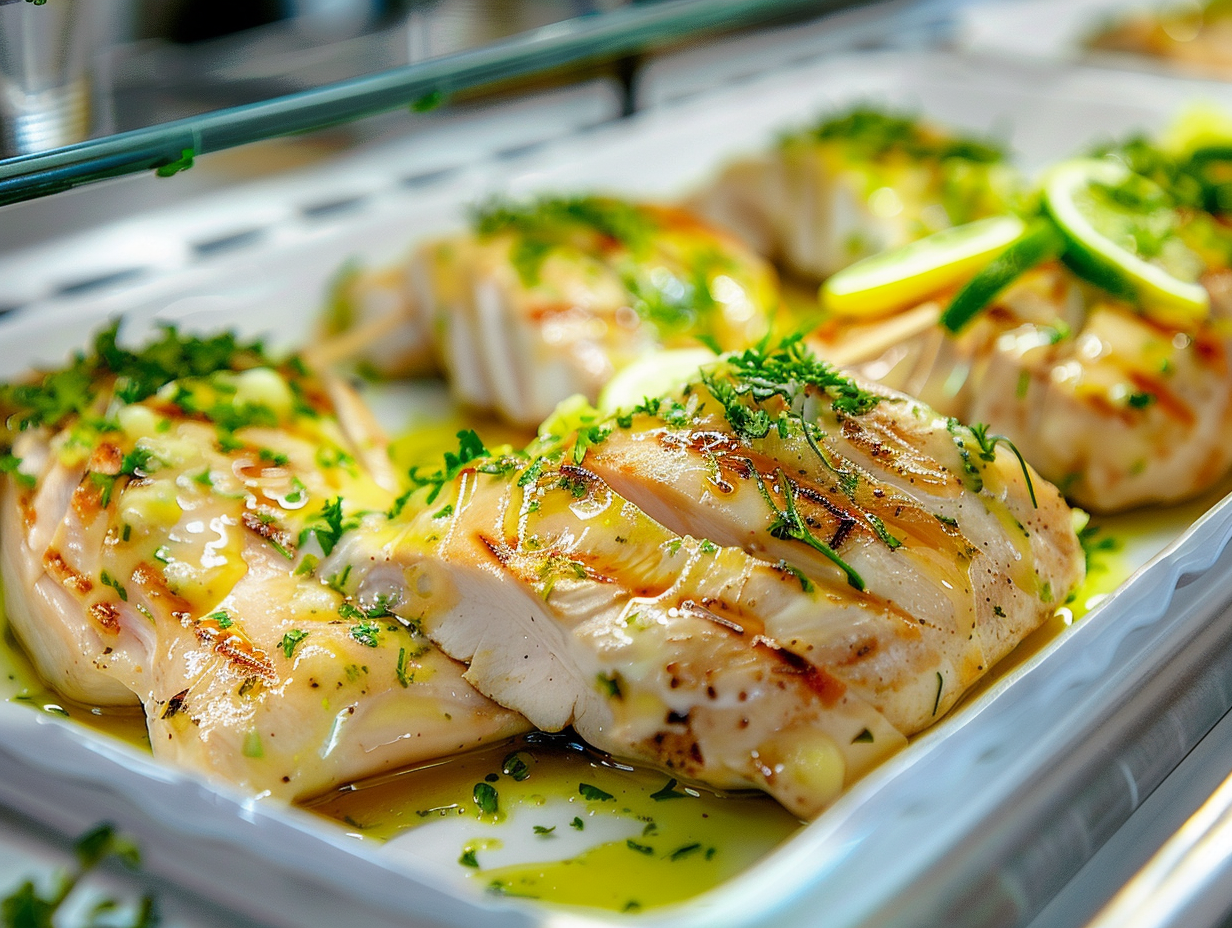 Hähnchenbrustfilet mit Limettensenf-Sauce