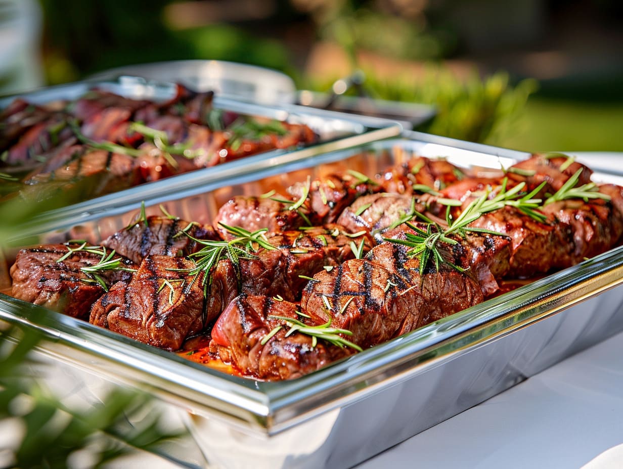 Hüftsteak – zart gegrilltes Rindersteak für Catering und Eventbuffets