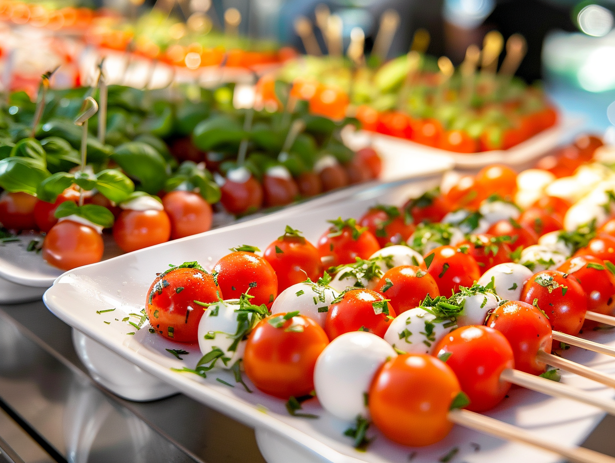 Italienische Caprese-Spieße