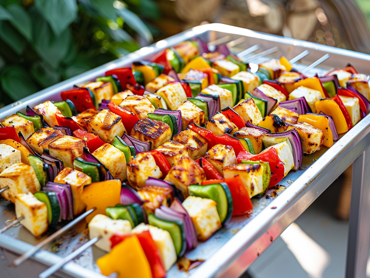 Halloumi-Gemüse-Spieße