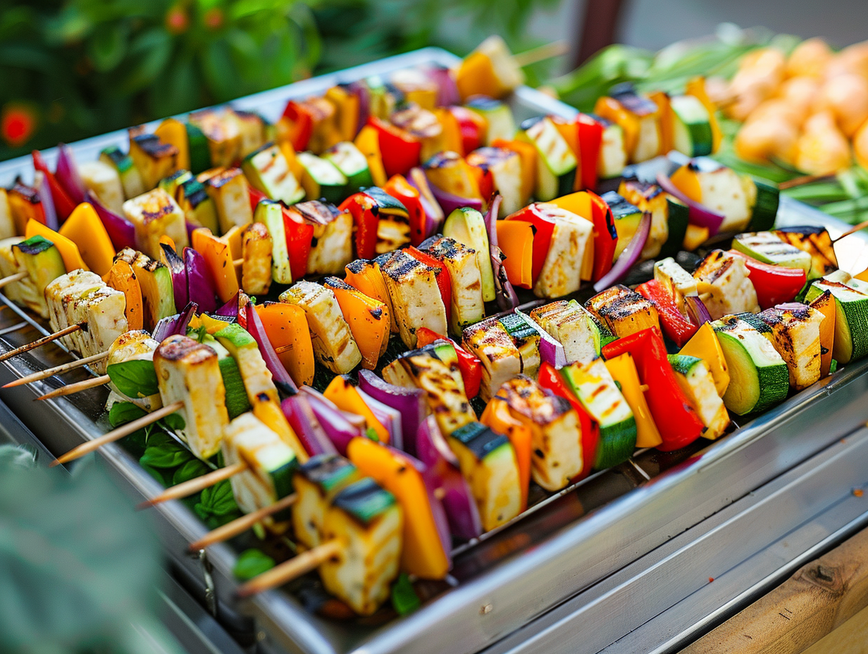 Halloumi-Gemüse-Spieße