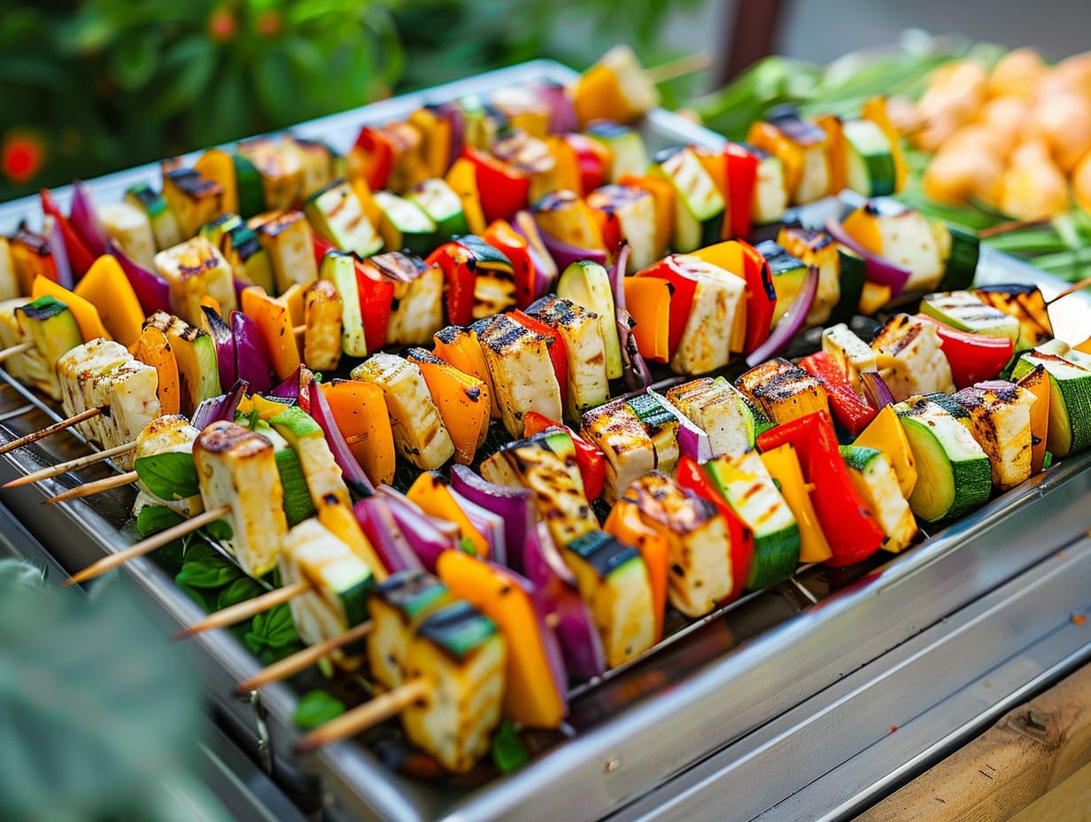 Halloumi-Gemüse-Spieße