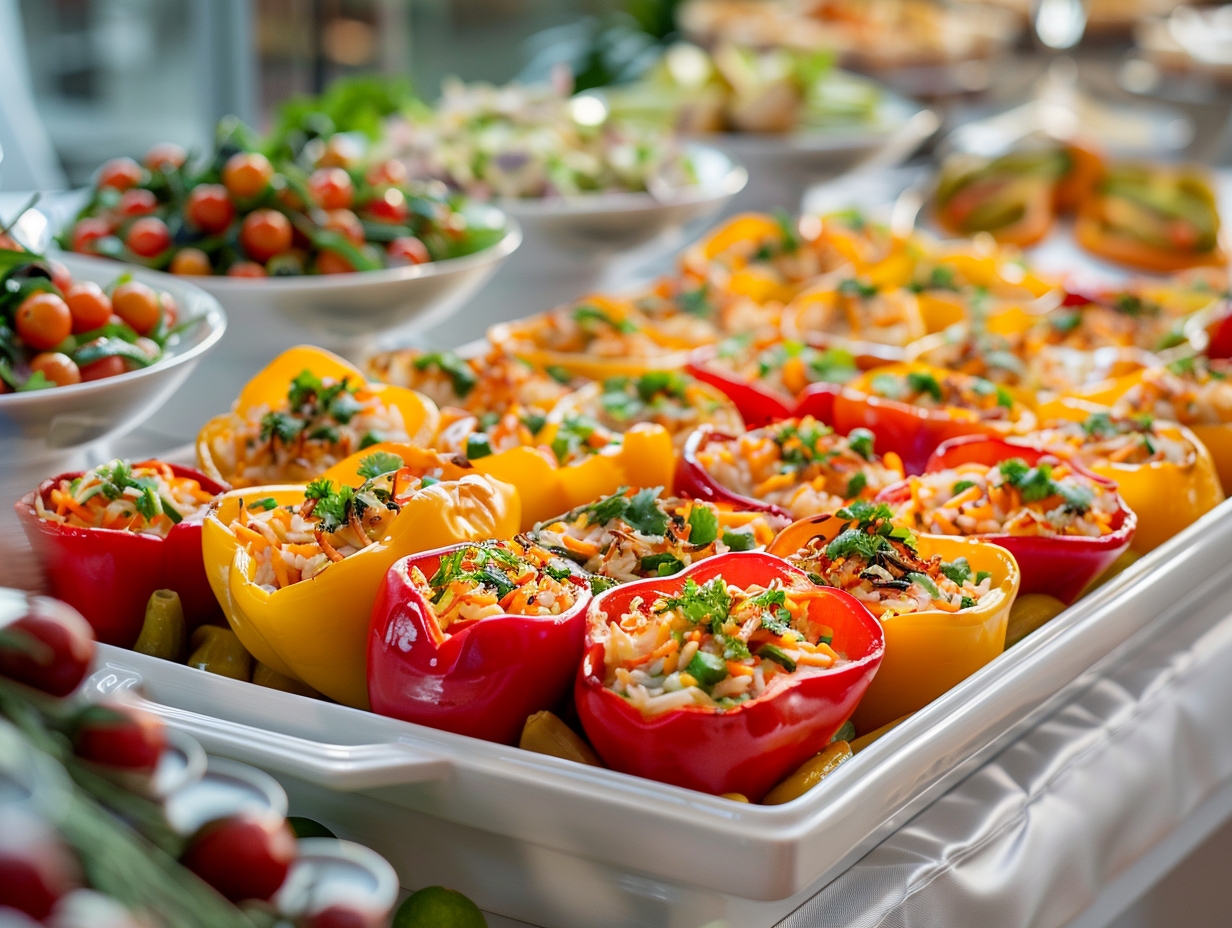 Vegetarische gefüllte Paprika