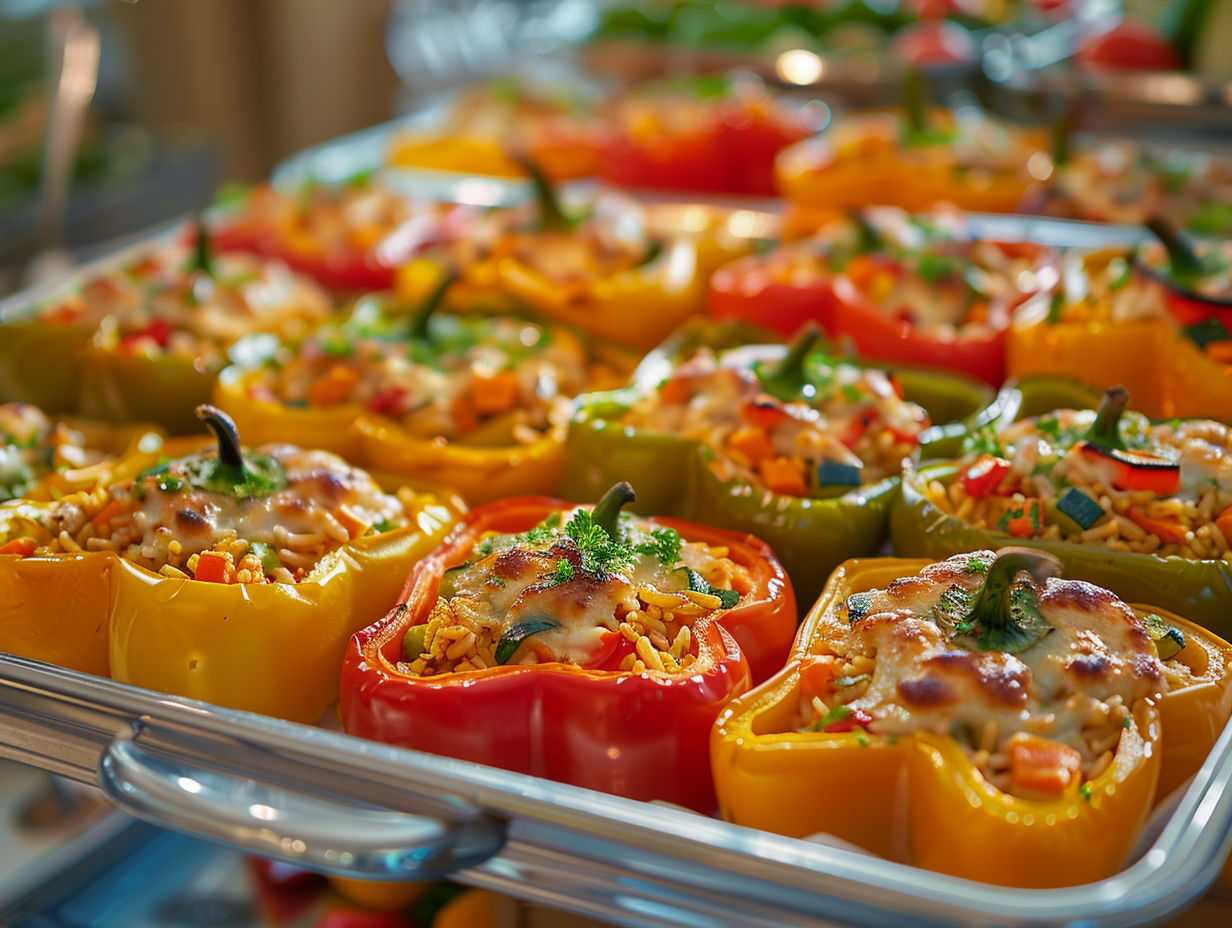 Vegetarische gefüllte Paprika