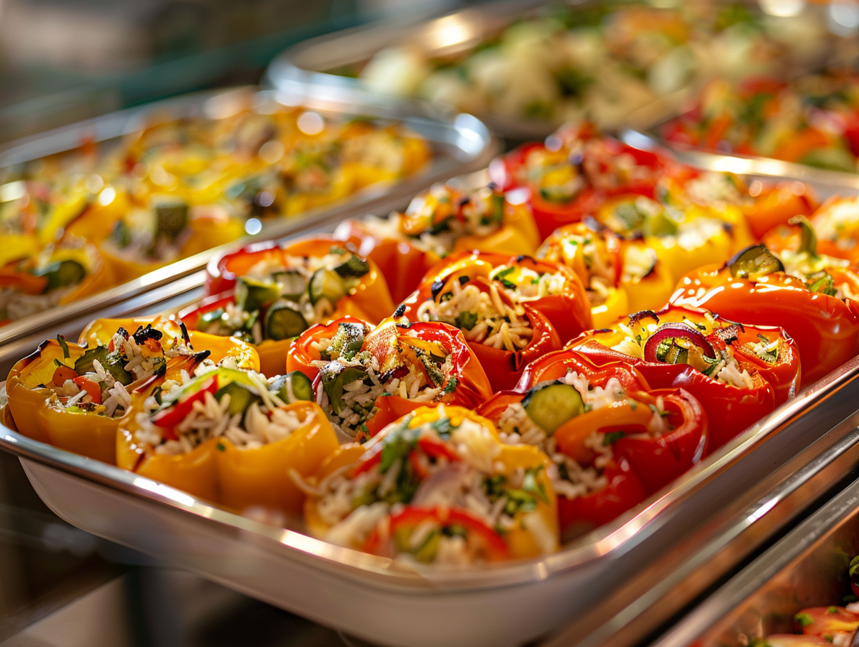 Vegetarische gefüllte Paprika