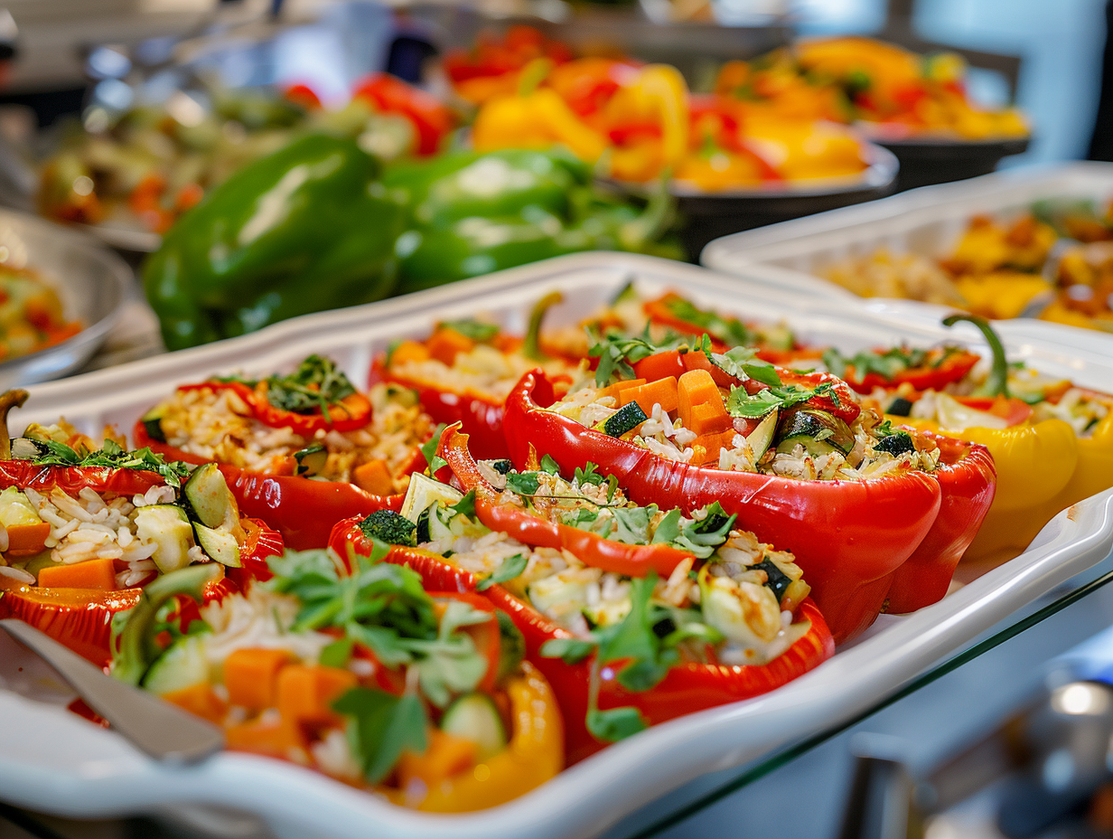 Vegetarische gefüllte Paprika