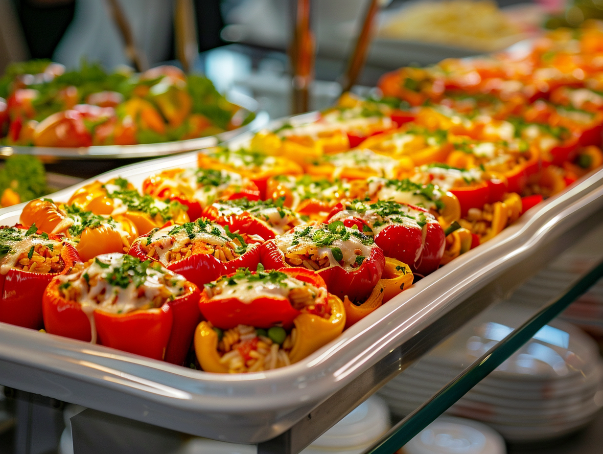 Vegetarische gefüllte Paprika