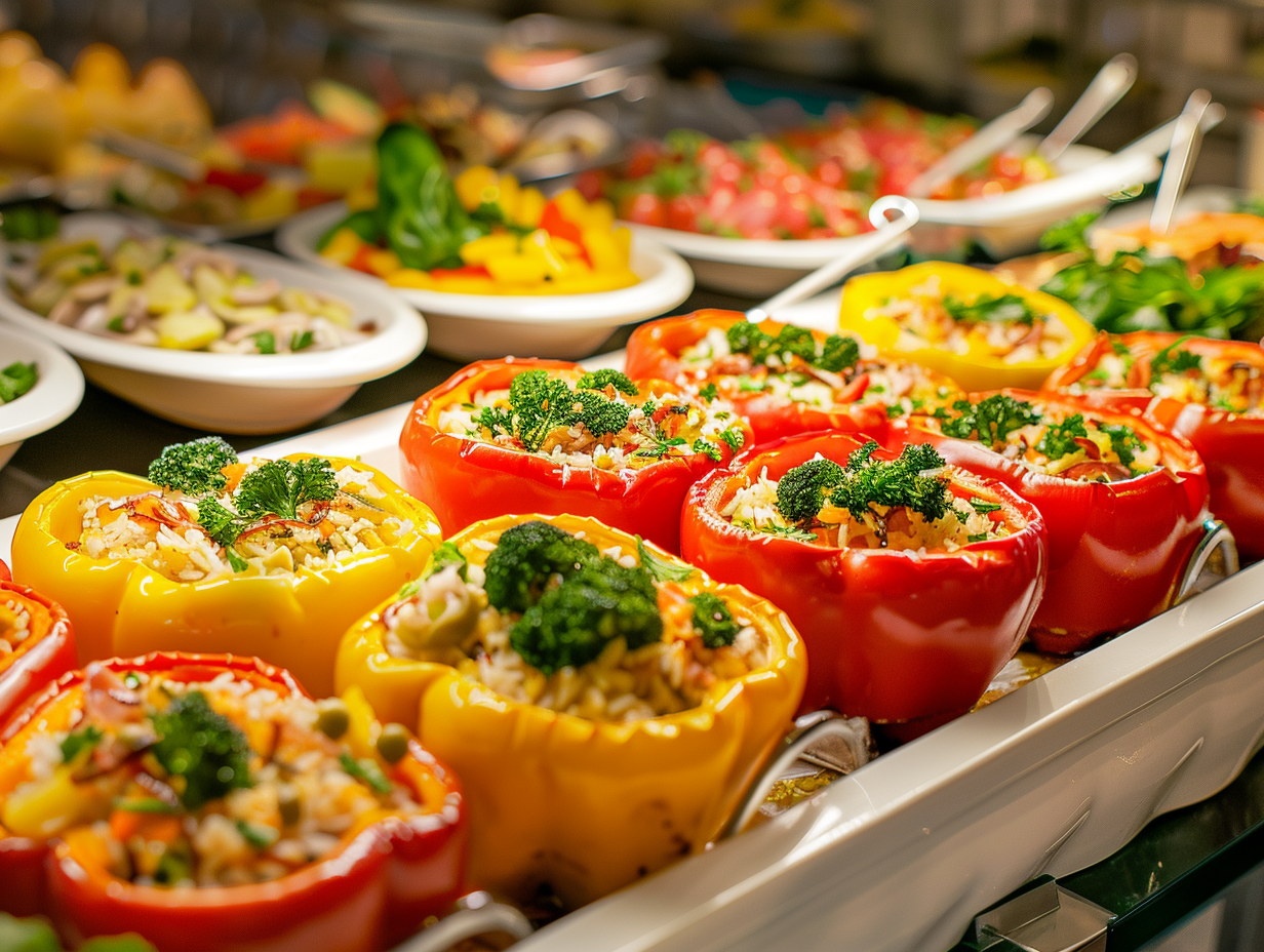 Vegetarische gefüllte Paprika