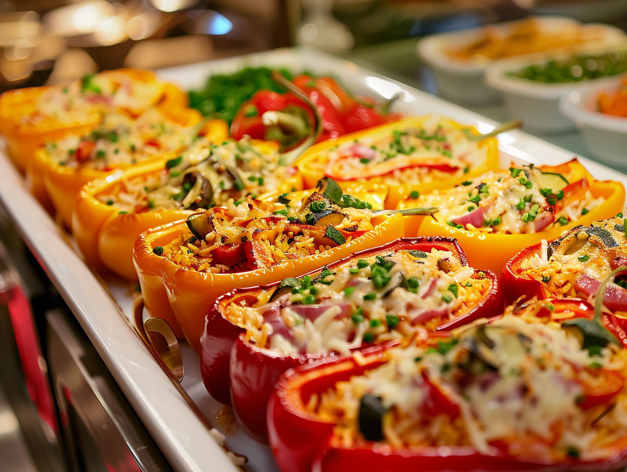 Vegetarische gefüllte Paprika