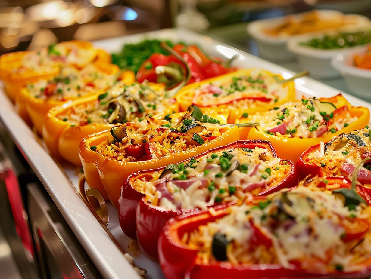 Vegetarische gefüllte Paprika
