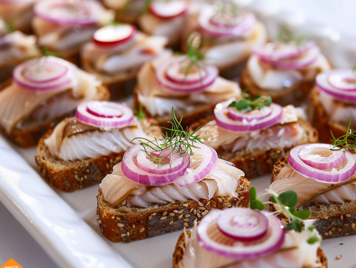 Canapés mit Matjes