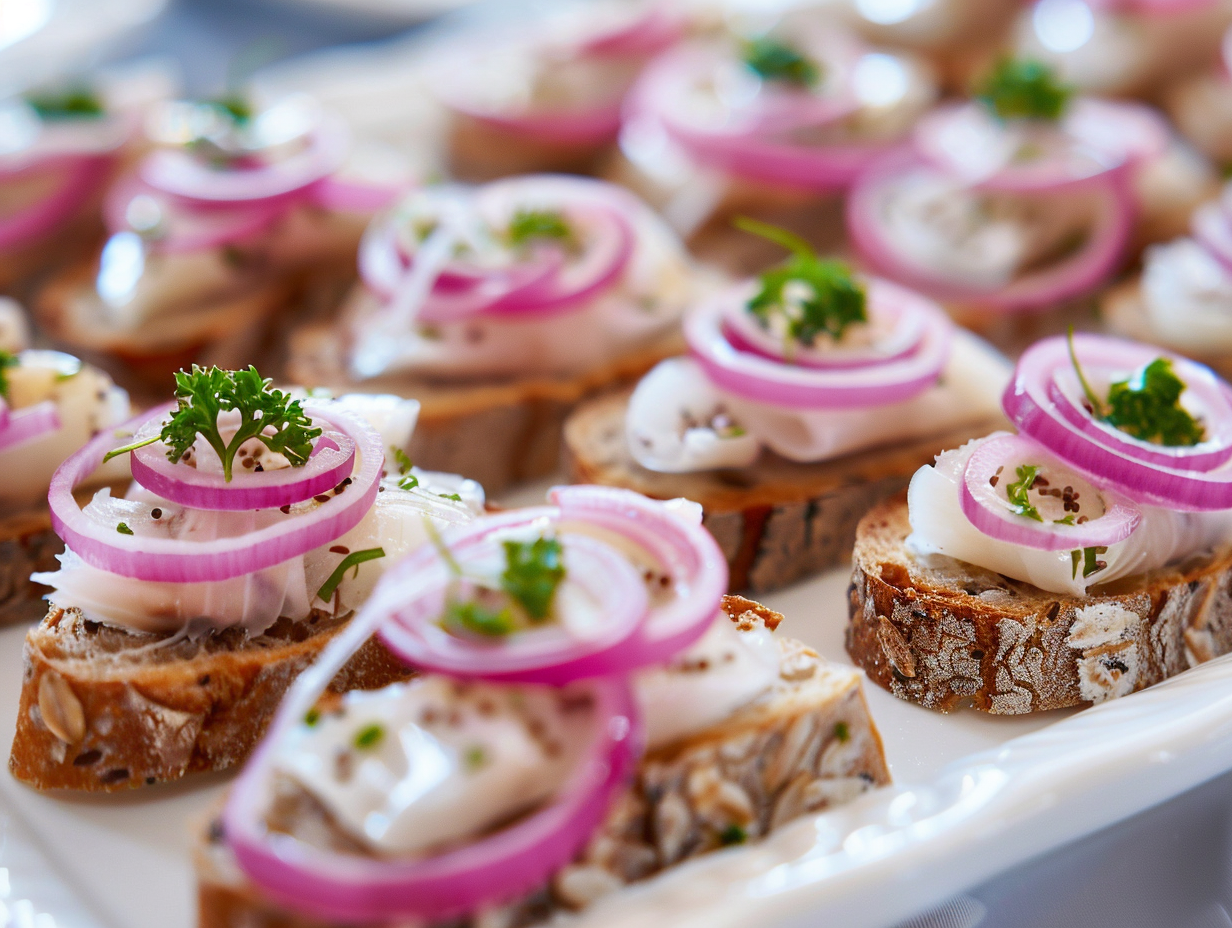 Canapés mit Matjes