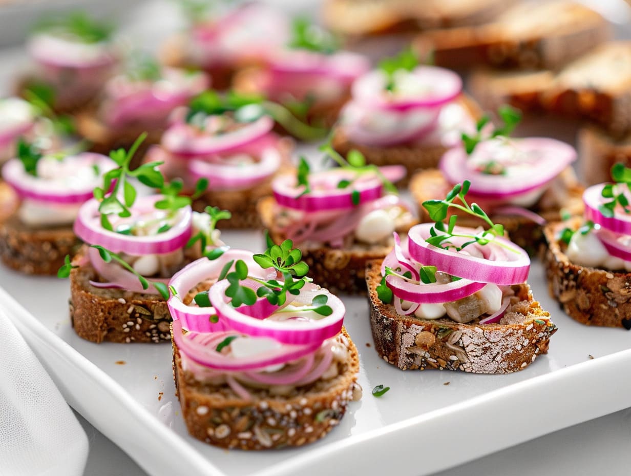 Canapés mit Matjes