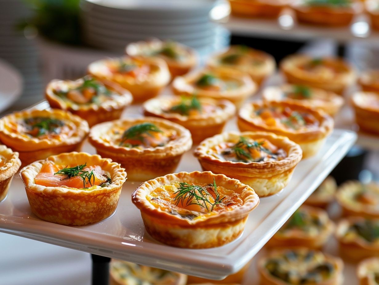 Mini-Quiche mit Lachs & Dill