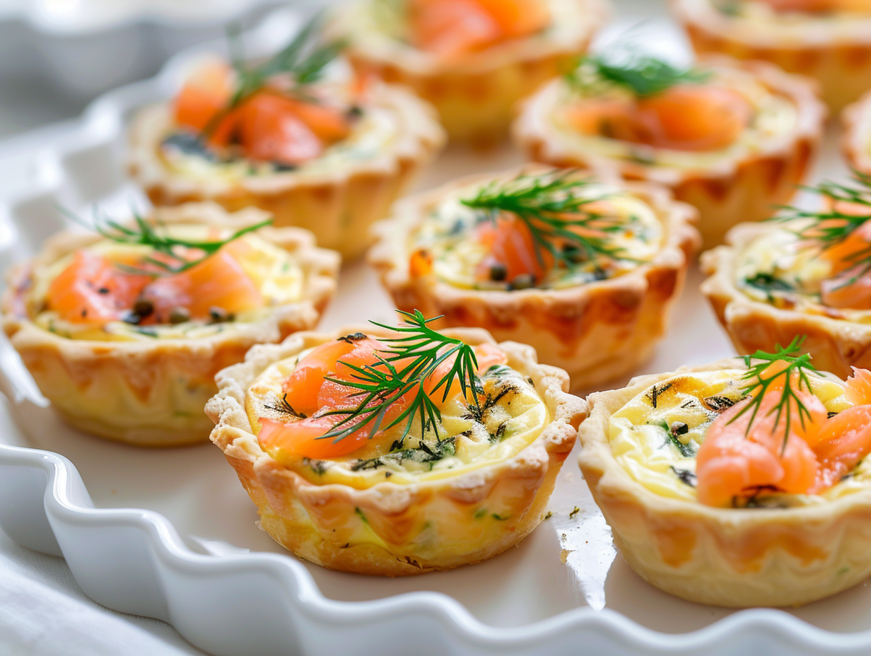 Mini-Quiche mit Lachs & Dill