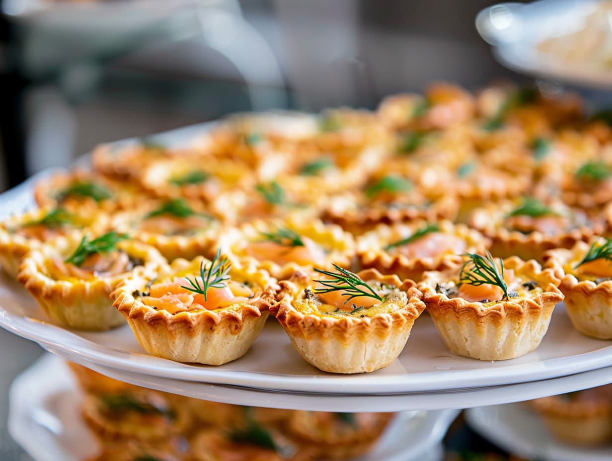 Mini-Quiche mit Lachs & Dill