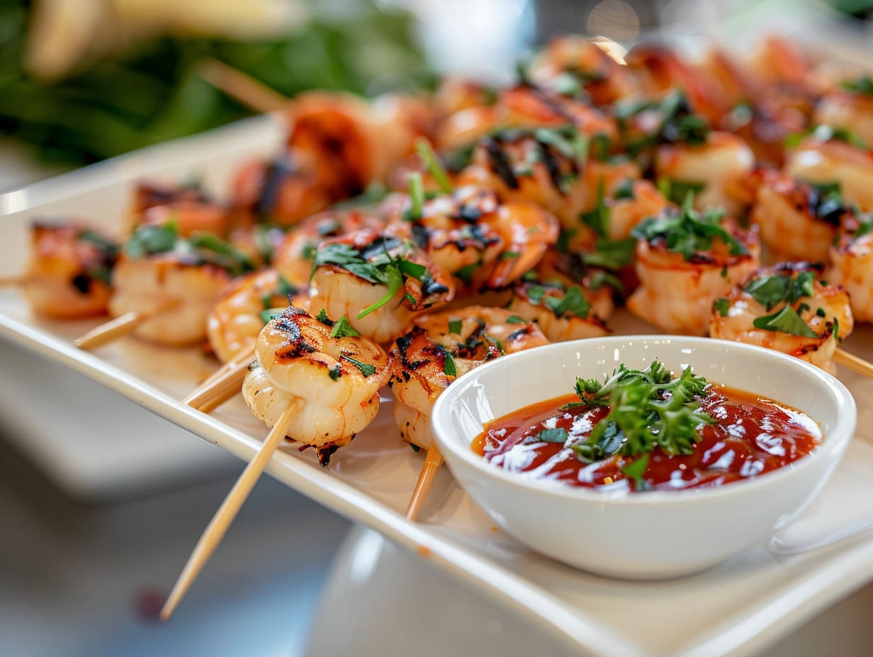 Gebratene Scampi-Spieße