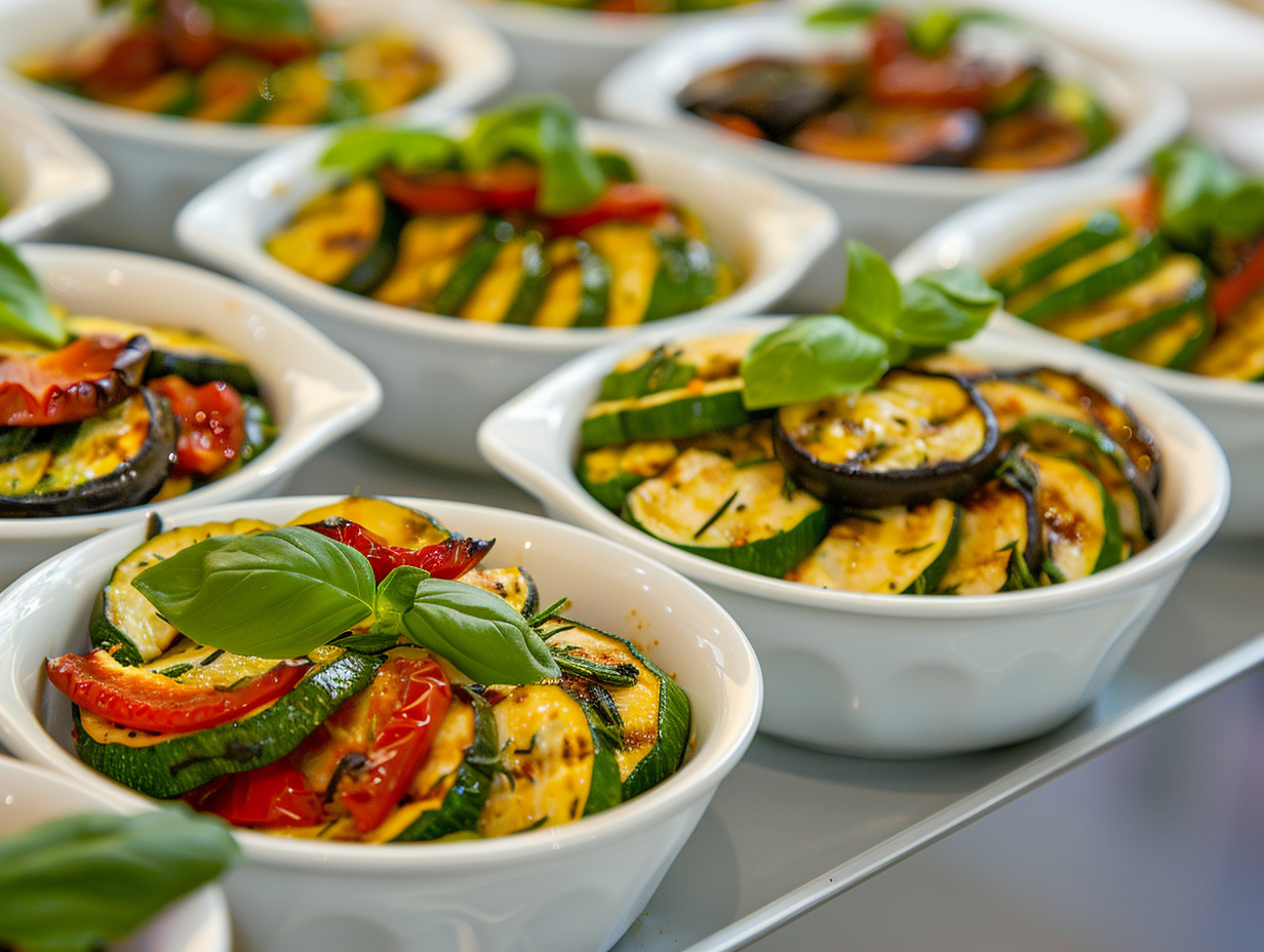 Antipasti-Salat mit gegrilltem Gemüse