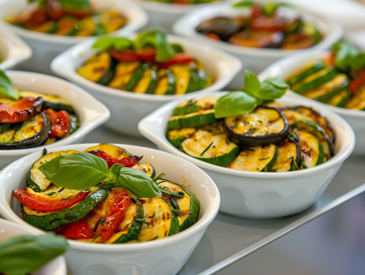 Antipasti-Salat mit gegrilltem Gemüse