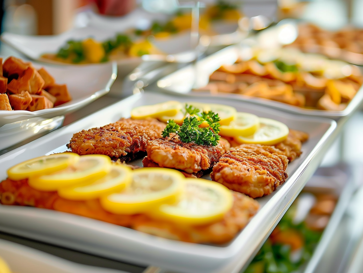 Schnitzel in krosser Panade