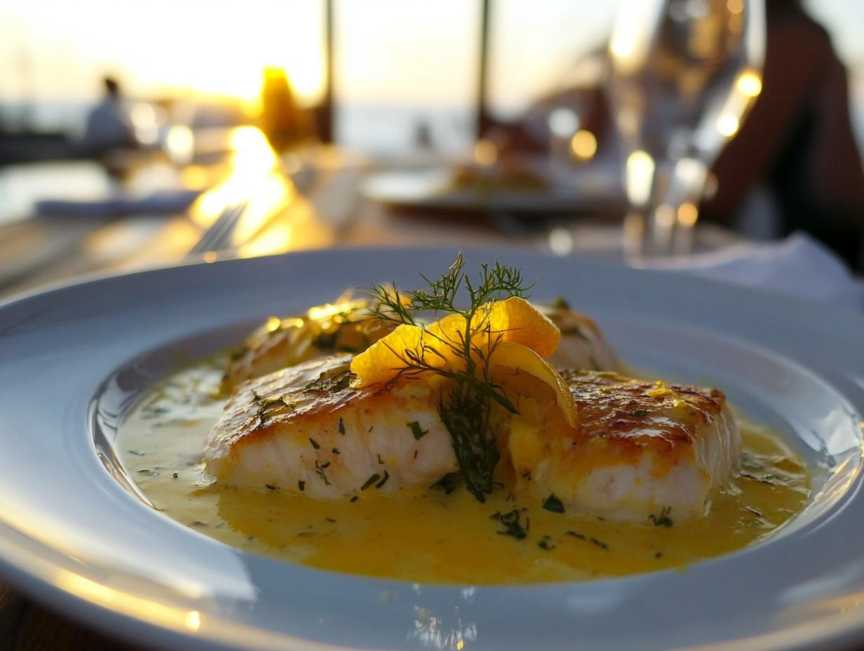 Lachsfilet in Zitronensauce