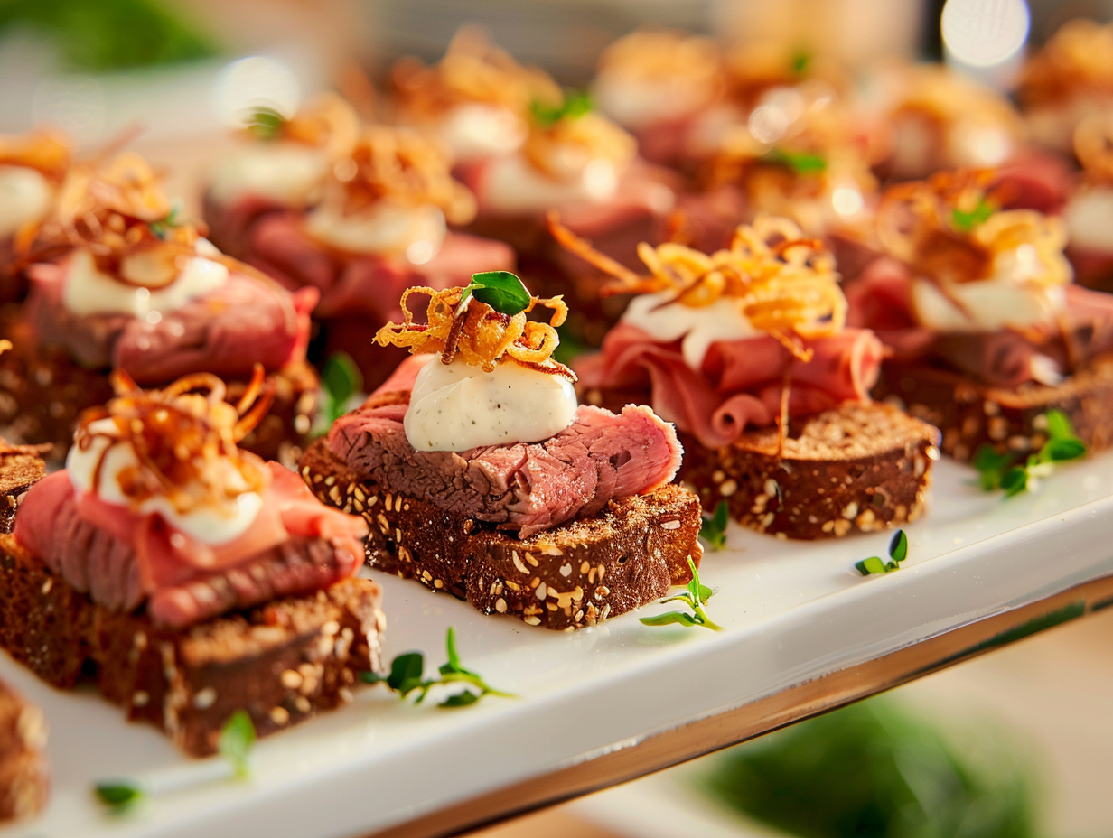 Canapés mit Roastbeef